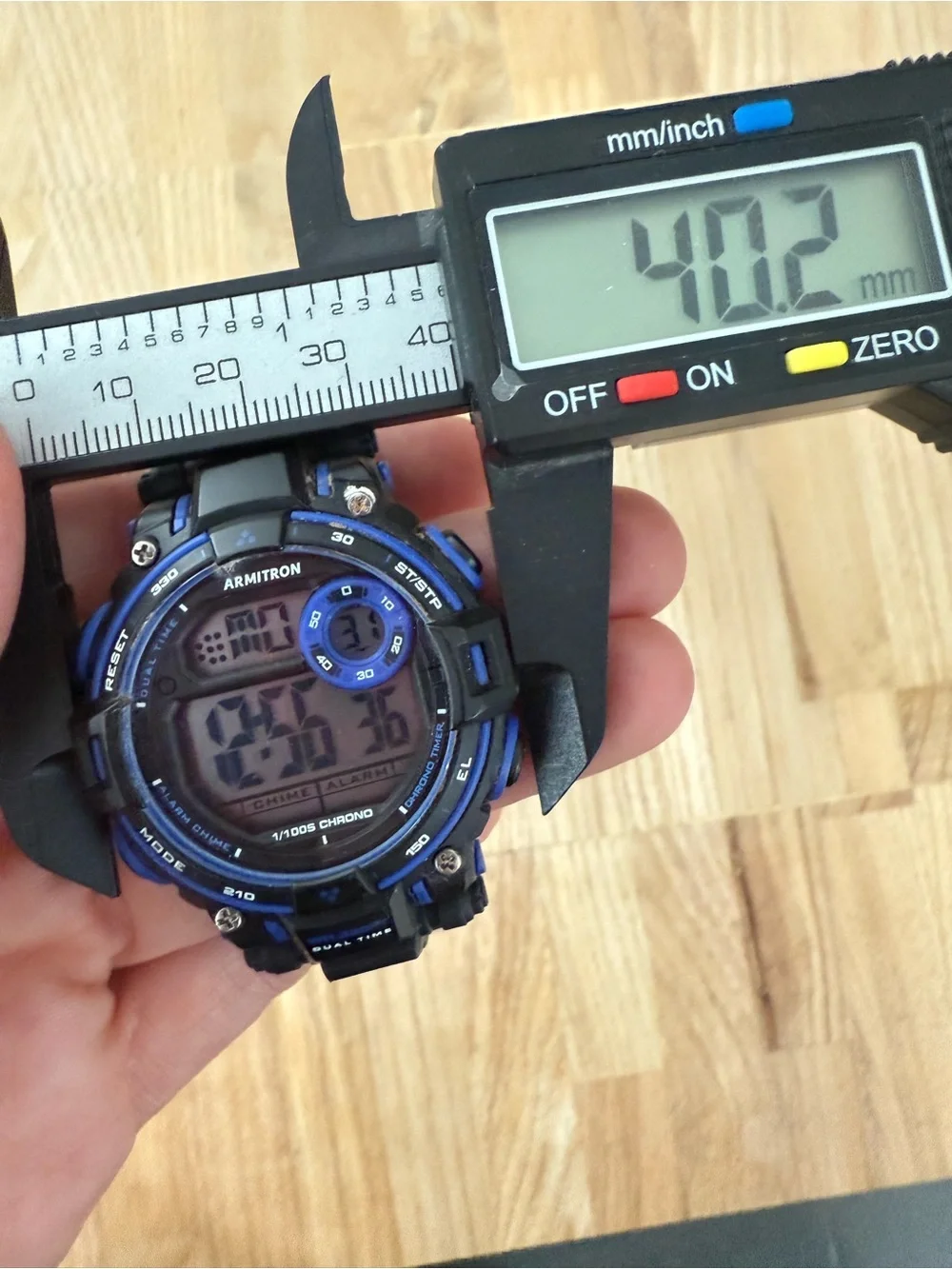 Armitron digital blue and black sport watch NEW BATTERY